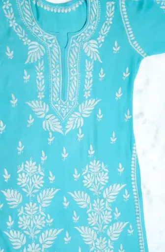 AQUA BLUE MODEL LONG KURTA